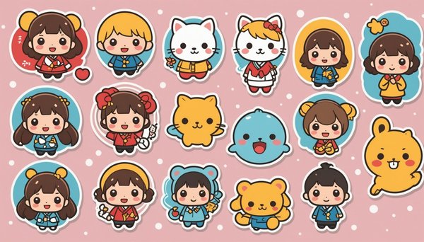 Explorez les adorables stickers japonais kawaii en un clin d'œil