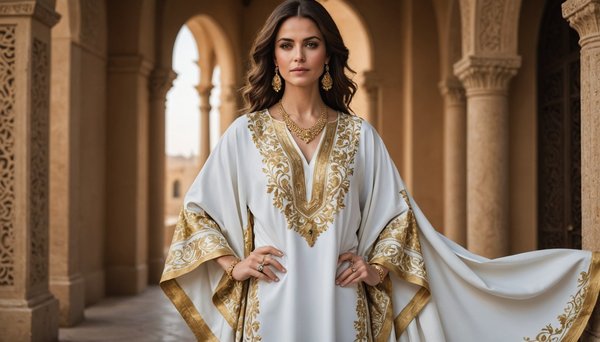 Caftan blanc et doré : un choix royal pour chaque événement