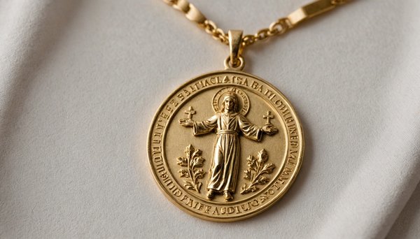 Medaille de baptême catholique : élégance et tradition en or